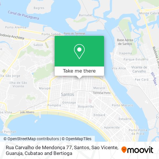 Mapa Rua Carvalho de Mendonça 77