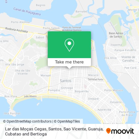 Lar das Moças Cegas map