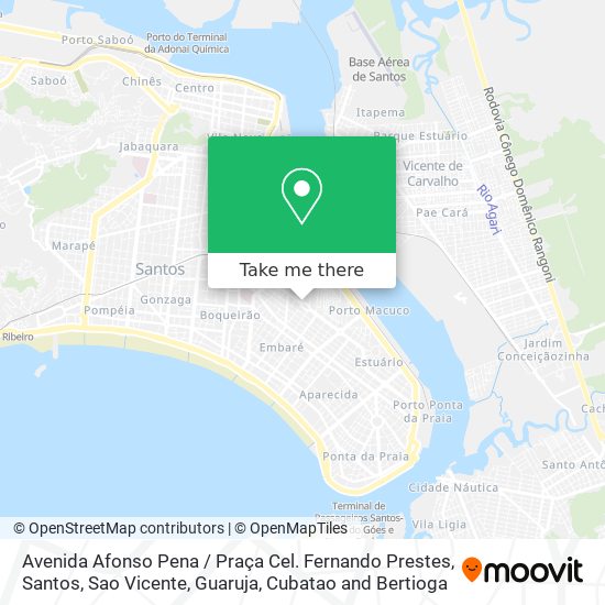 Mapa Avenida Afonso Pena / Praça Cel. Fernando Prestes