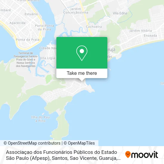 Associaçao dos Funcionários Públicos do Estado São Paulo (Afpesp) map