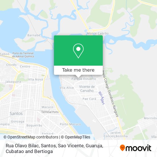 Mapa Rua Olavo Bilac