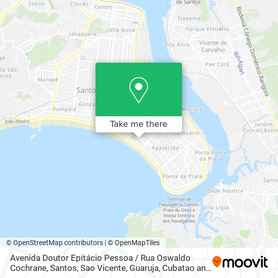 Mapa Avenida Doutor Epitácio Pessoa / Rua Oswaldo Cochrane