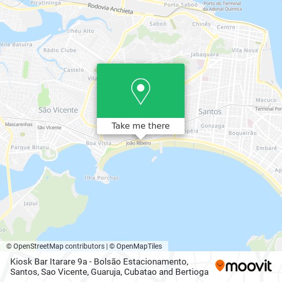 Mapa Kiosk Bar Itarare 9a - Bolsão Estacionamento