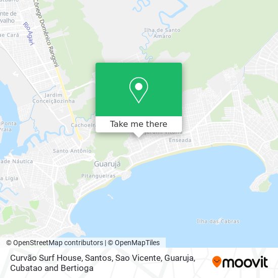Curvão Surf House map