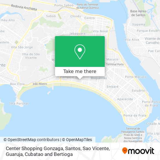 Mapa Center Shopping Gonzaga