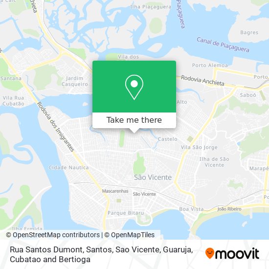 Rua Santos Dumont map