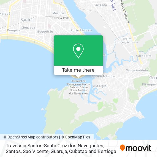 Mapa Travessia Santos-Santa Cruz dos Navegantes