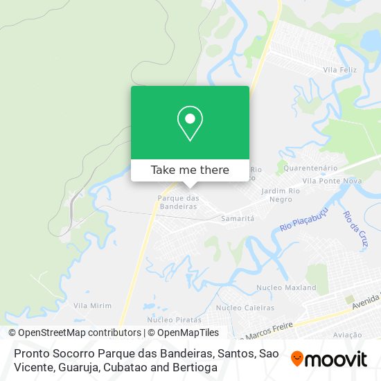 Mapa Pronto Socorro Parque das Bandeiras