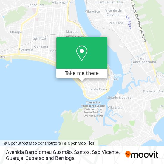 Avenida Bartolomeu Gusmão map