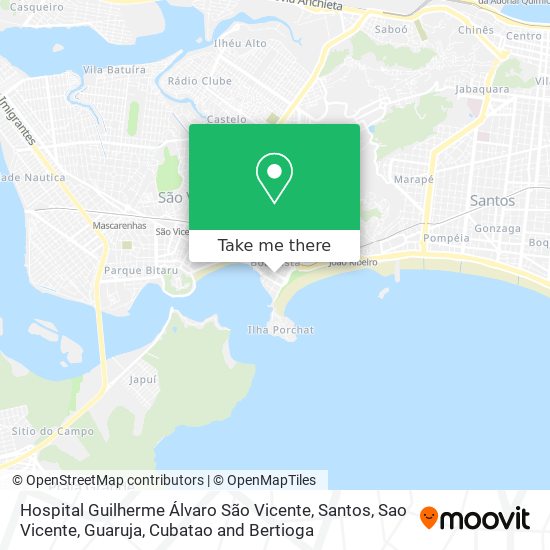 Mapa Hospital Guilherme Álvaro São Vicente