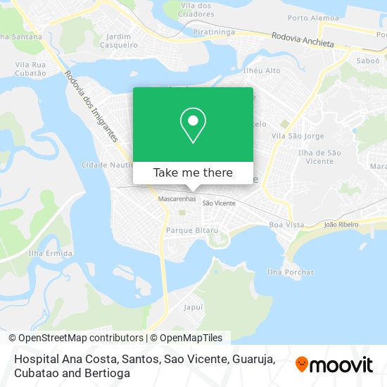 Mapa Hospital Ana Costa
