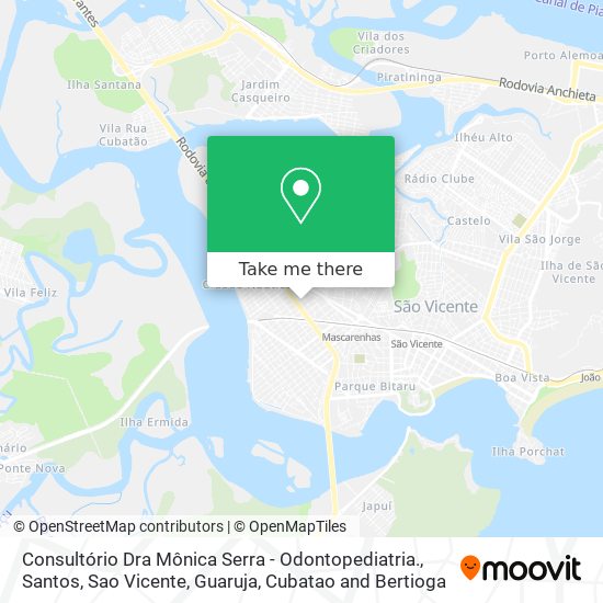Consultório Dra Mônica Serra - Odontopediatria. map