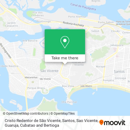 Mapa Cristo Redentor de São Vicente