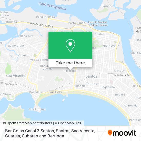 Bar Goias Canal 3 Santos map