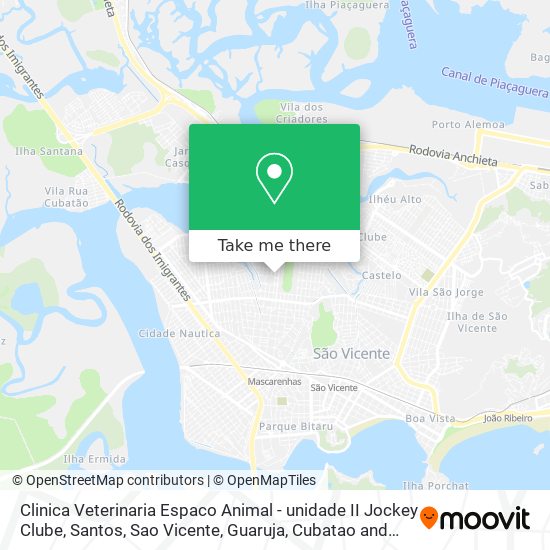 Mapa Clinica Veterinaria Espaco Animal - unidade II Jockey Clube