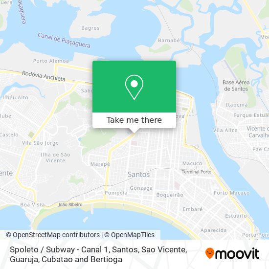 Mapa Spoleto / Subway - Canal 1