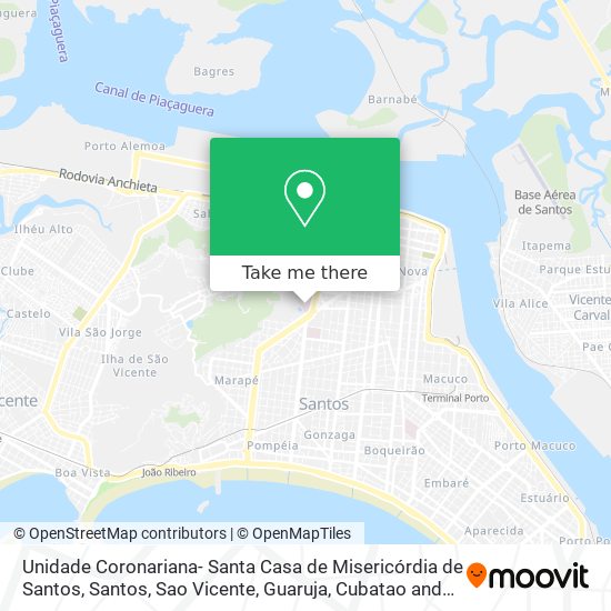 Mapa Unidade Coronariana- Santa Casa de Misericórdia de Santos