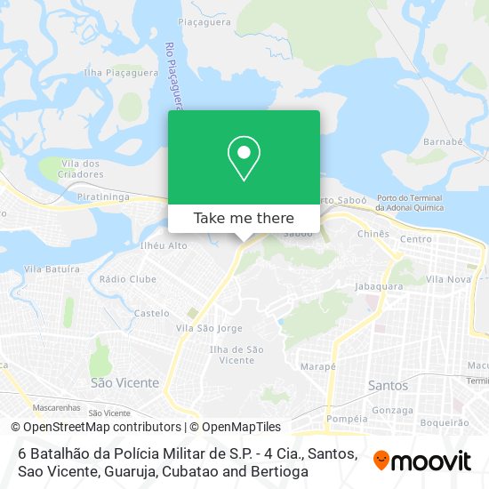 6 Batalhão da Polícia Militar de S.P. - 4 Cia. map