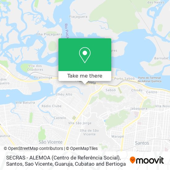 Mapa SECRAS - ALEMOA (Centro de Referência Social)
