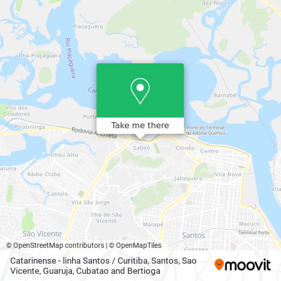 Catarinense - linha Santos / Curitiba map