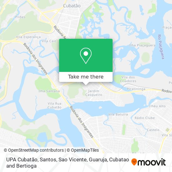 UPA Cubatão map