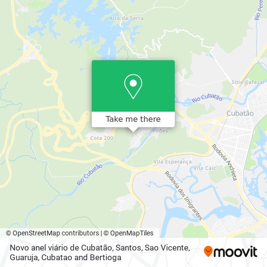 Novo anel viário de Cubatão map