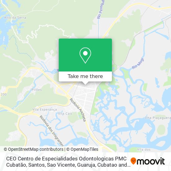 CEO Centro de Especialidades Odontologicas PMC Cubatão map