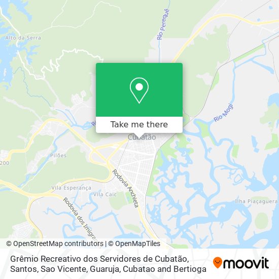 Grêmio Recreativo dos Servidores de Cubatão map