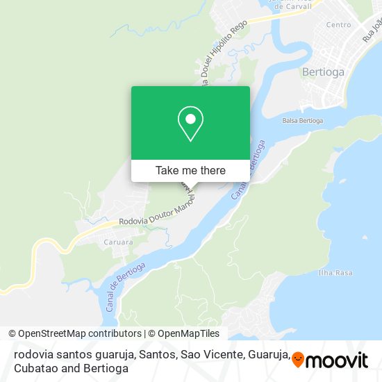 Mapa rodovia santos guaruja