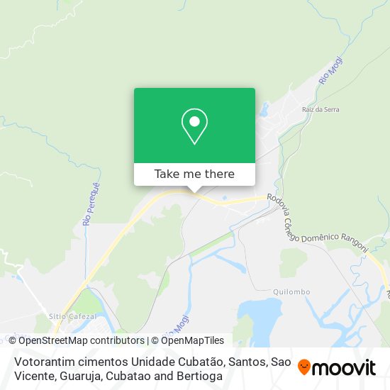 Mapa Votorantim cimentos Unidade Cubatão