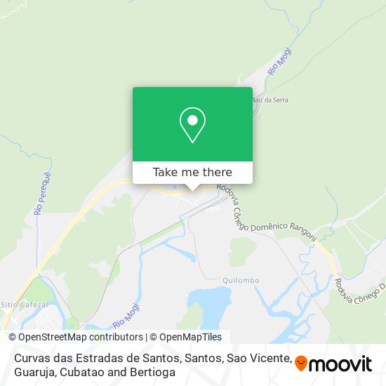 Mapa Curvas das Estradas de Santos