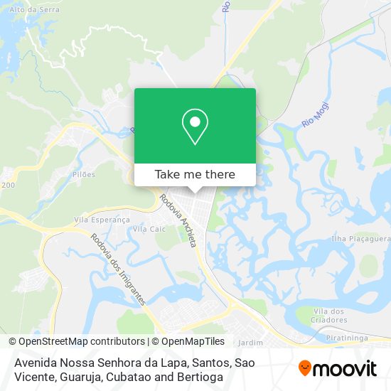 Mapa Avenida Nossa Senhora da Lapa