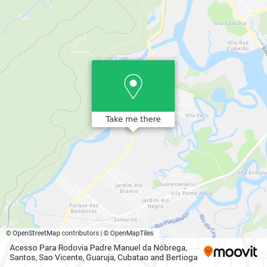 Acesso Para Rodovia Padre Manuel da Nóbrega map