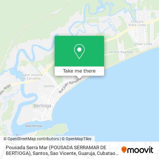 Mapa Pousada Serra Mar (POUSADA SERRAMAR DE BERTIOGA)