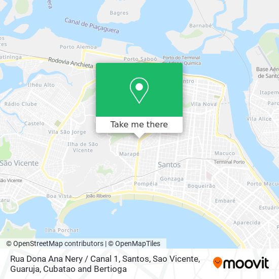 Mapa Rua Dona Ana Nery / Canal 1