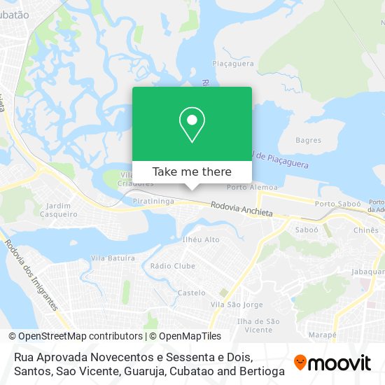 Rua Aprovada Novecentos e Sessenta e Dois map