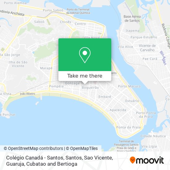 Mapa Colégio Canadá - Santos
