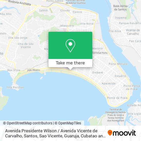 Avenida Presidente Wilson / Avenida Vicente de Carvalho map