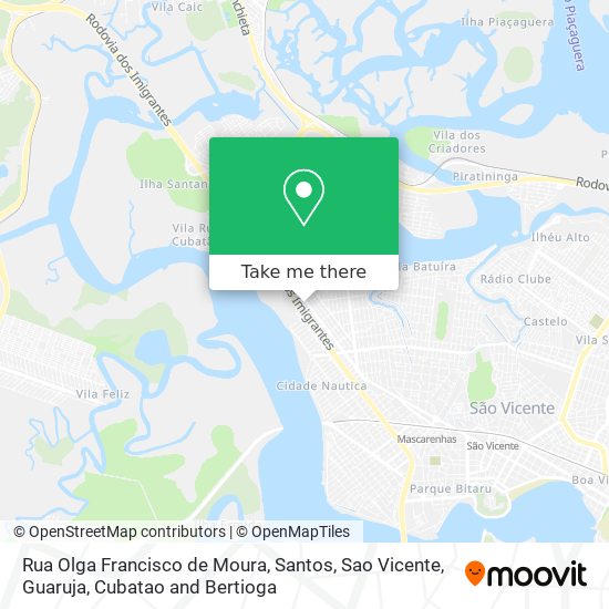 Mapa Rua Olga Francisco de Moura