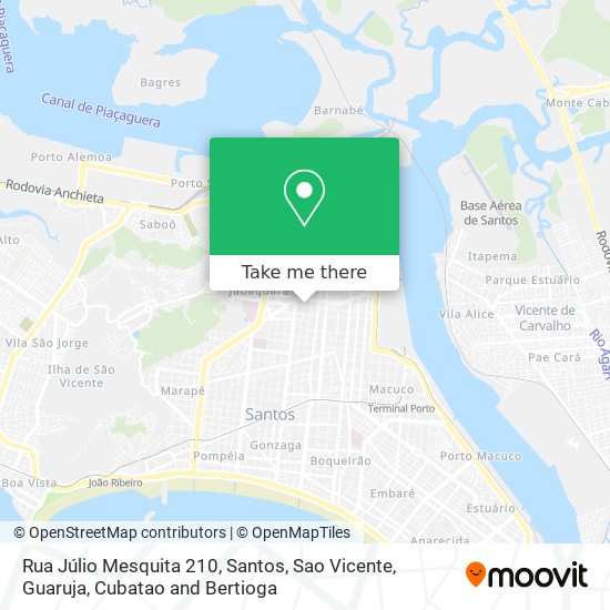Mapa Rua Júlio Mesquita 210