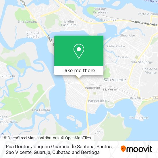 Mapa Rua Doutor Joaquim Guaraná de Santana