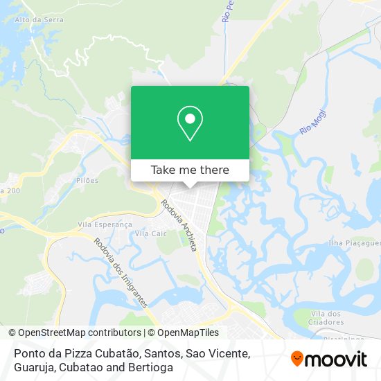 Ponto da Pizza Cubatão map
