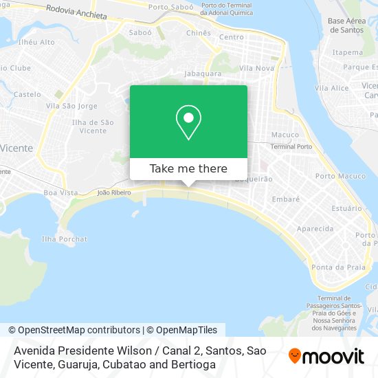 Mapa Avenida Presidente Wilson / Canal 2