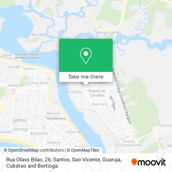 Mapa Rua Olavo Bilac, 26