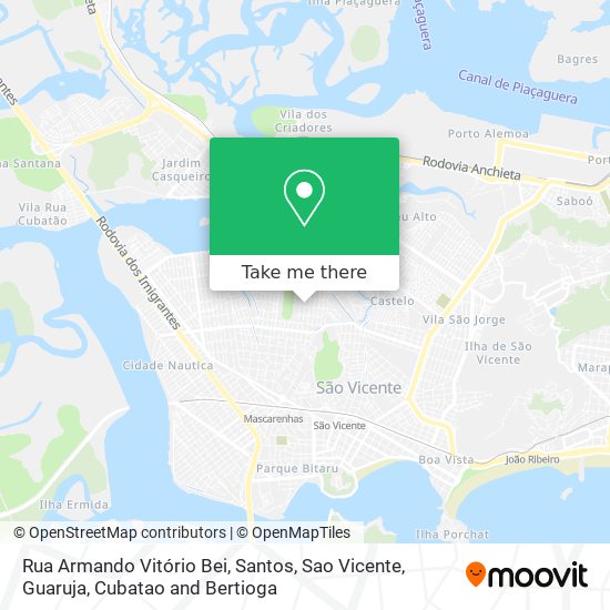 Mapa Rua Armando Vitório Bei