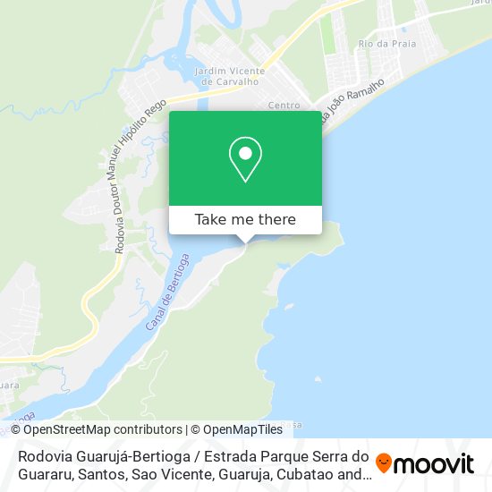 Mapa Rodovia Guarujá-Bertioga / Estrada Parque Serra do Guararu