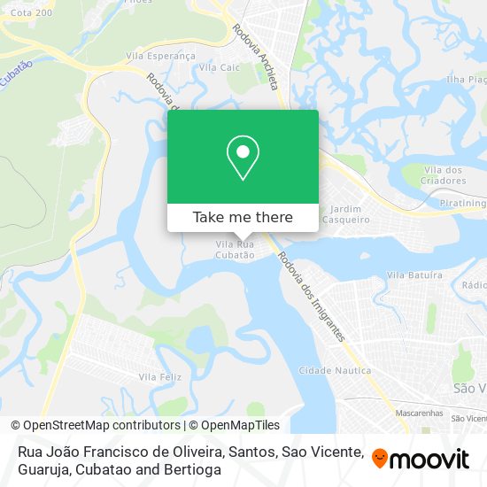 Rua João Francisco de Oliveira map