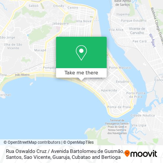 Rua Oswaldo Cruz / Avenida Bartolomeu de Gusmão map