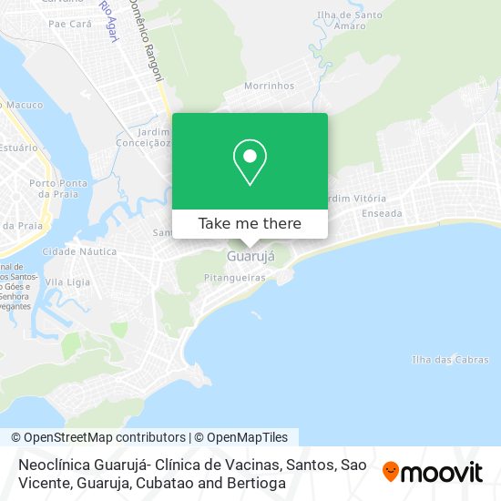 Mapa Neoclínica Guarujá- Clínica de Vacinas