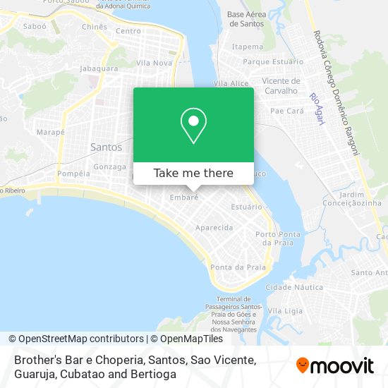 Mapa Brother's Bar e Choperia